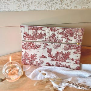 Pochette d'ordinateur / housse zippée / ipad, macbook, sur mesure / idée cadeau femme