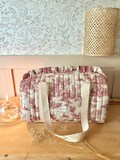 Double gauze changing bag / weekend bag / quilted holiday bag / personalized toile de jouy bag