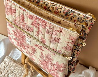 Pochette d'ordinateur / housse zippée / ipad, macbook, sur mesure / idée cadeau femme