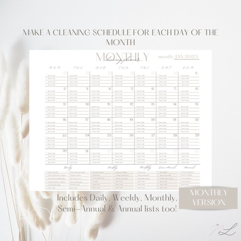 Editable Cleaning Schedule Printable Cleaning Planner Digital - Etsy ...