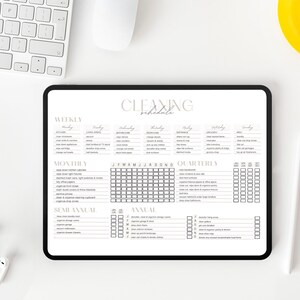 Editable Cleaning Schedule PDF Printable Cleaning Planner Digital ...