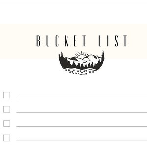 Blank Bucket List | Druckbare Download pdf | einfache minimale Liste