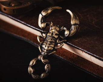Brass Scorpion Brooch. Animal Brooch. Scorpion Lovers Gift. Birthday Gifts. Handmade Gift. Coppertist.wu.