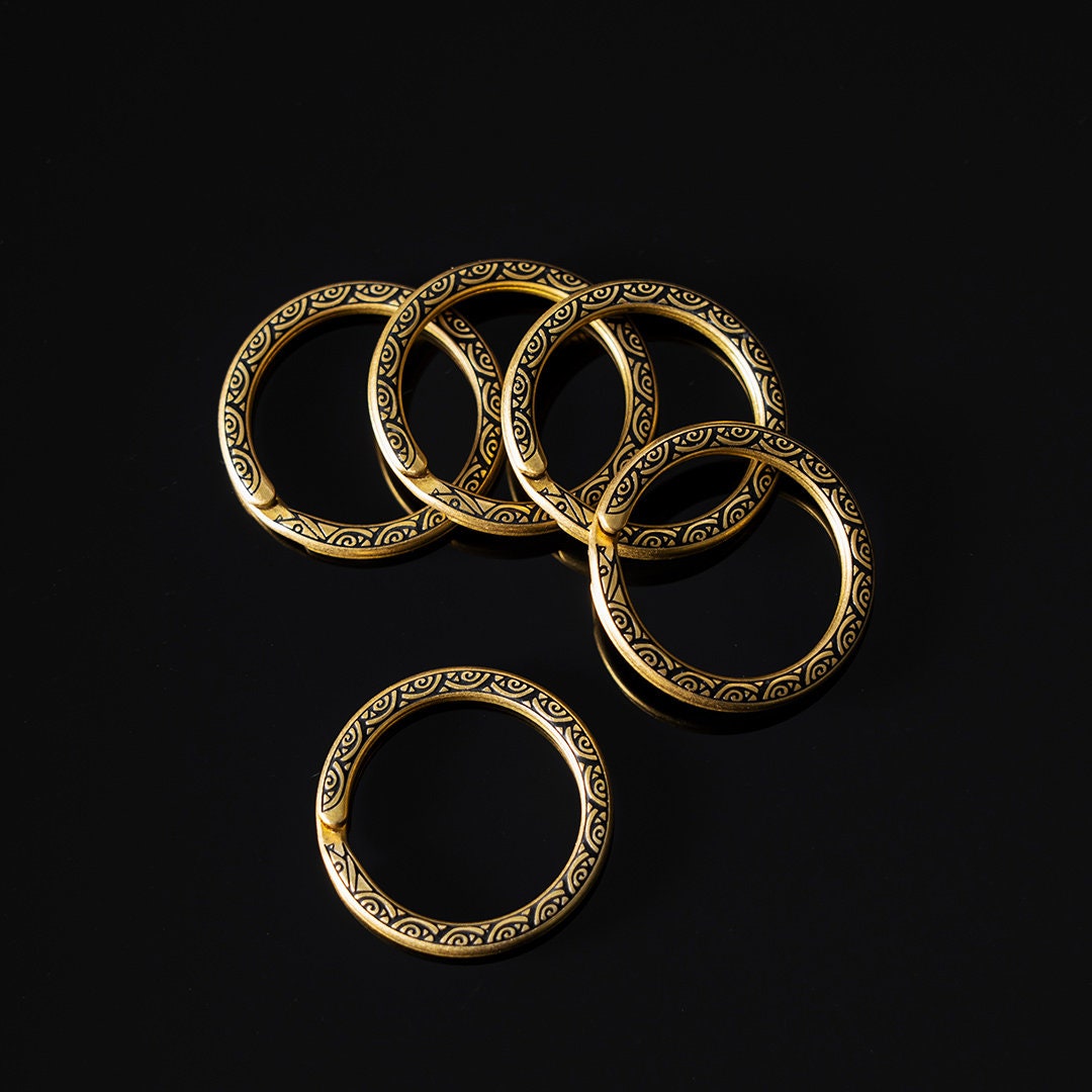 Brass Ouroboros Keyring 5pcs.
