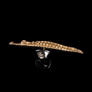Brass Crocodile Brooch. Animal Brooch. Gothic Brooch. Crocodile Lover Gift. Handmade Gift. image 8