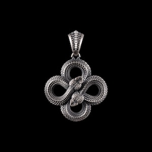 Silver Double Snake Pendant With Gemstone Eyes. Snake Pendant Necklace. Animal Lover Gift. Handmade Gift. Coppertist.wu
