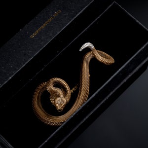 Rattlesnake Pen Holder In Brass With Gemstone Eyes. Gift For Him. Unique Office Decor. Desk accessories. Animal Lover Gift. Christmas Gift image 10