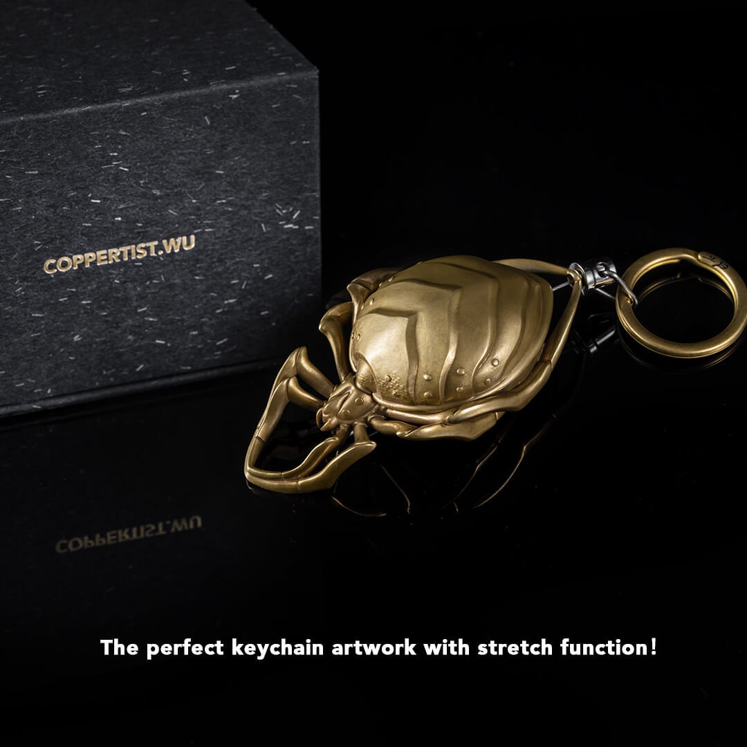 COPPERTIST.WU Flower Keychain & Key Ring