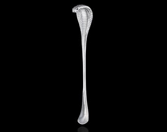 Silver Cobra Coffee Spoon•reptile decor•snake bar ware