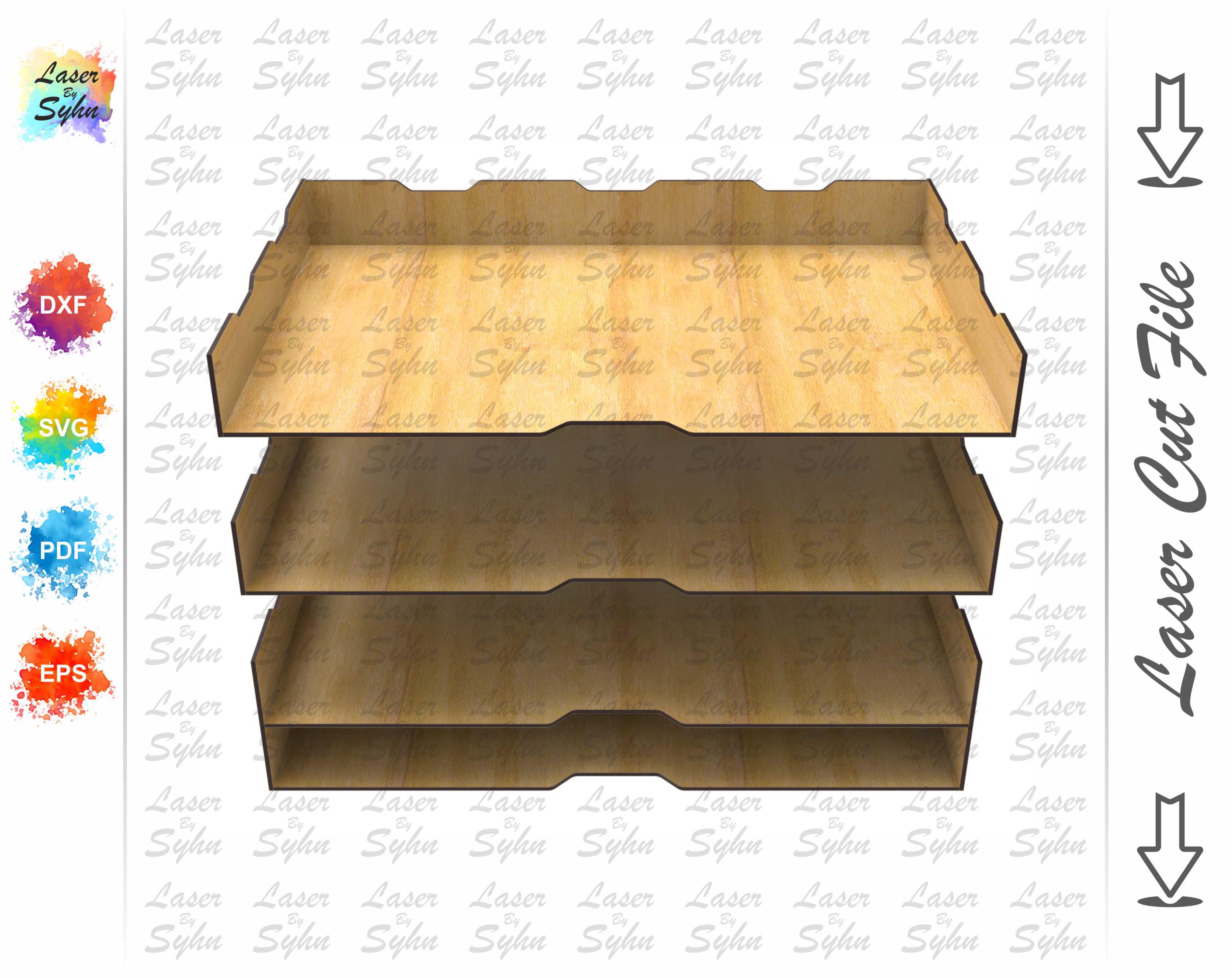 A3 Paper Organizer Laser Cut File – Stackable Desktop File Holder - Etsy UK