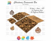 Christmas Ornament Laser Cut File – 15 Designs, Storage Box, 3 Sizes