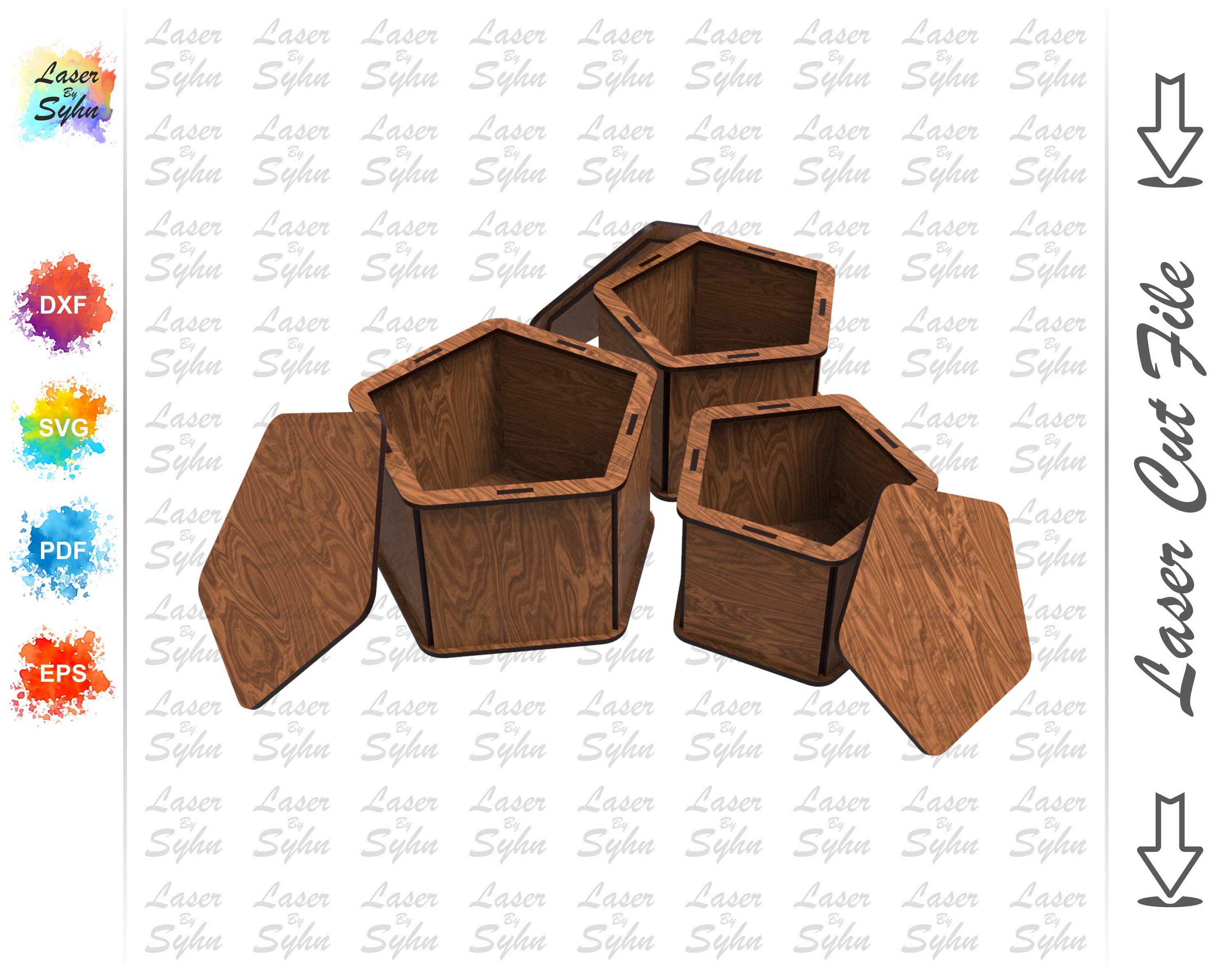 Laser Cut Wooden Box SVG, Laser Cutting File SVG , Birthday Gift Box