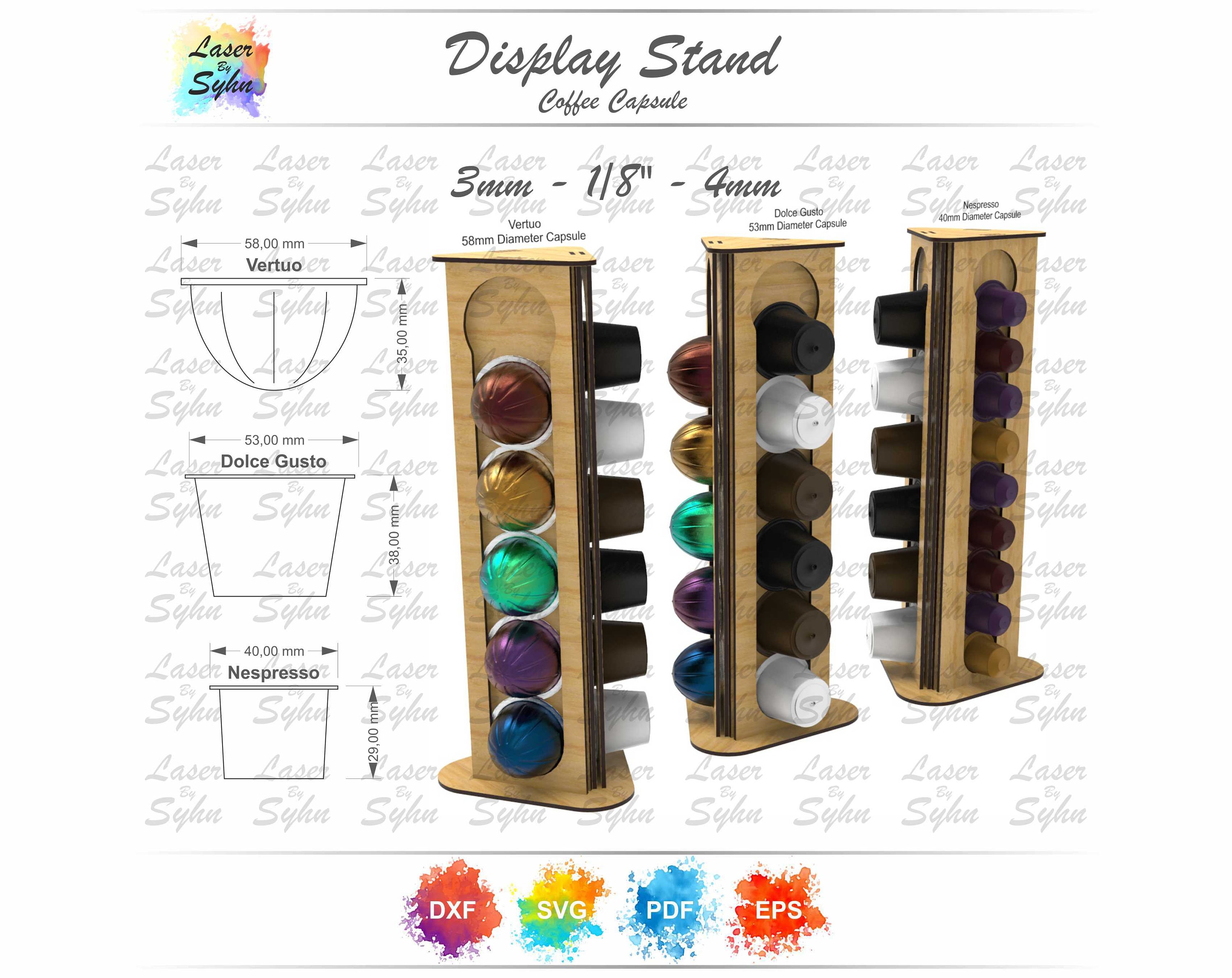 Laser Cut Coffee Capsule Stand SVG, Vertuo Capsule Coffee Holder