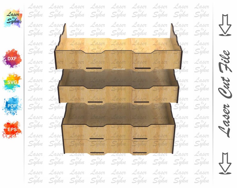 May include: A three-tier wooden shelf unit with a natural wood finish. The shelf unit has a simple design with a rectangular shape and open sides. The shelves are evenly spaced and have a slight lip to prevent items from falling off.