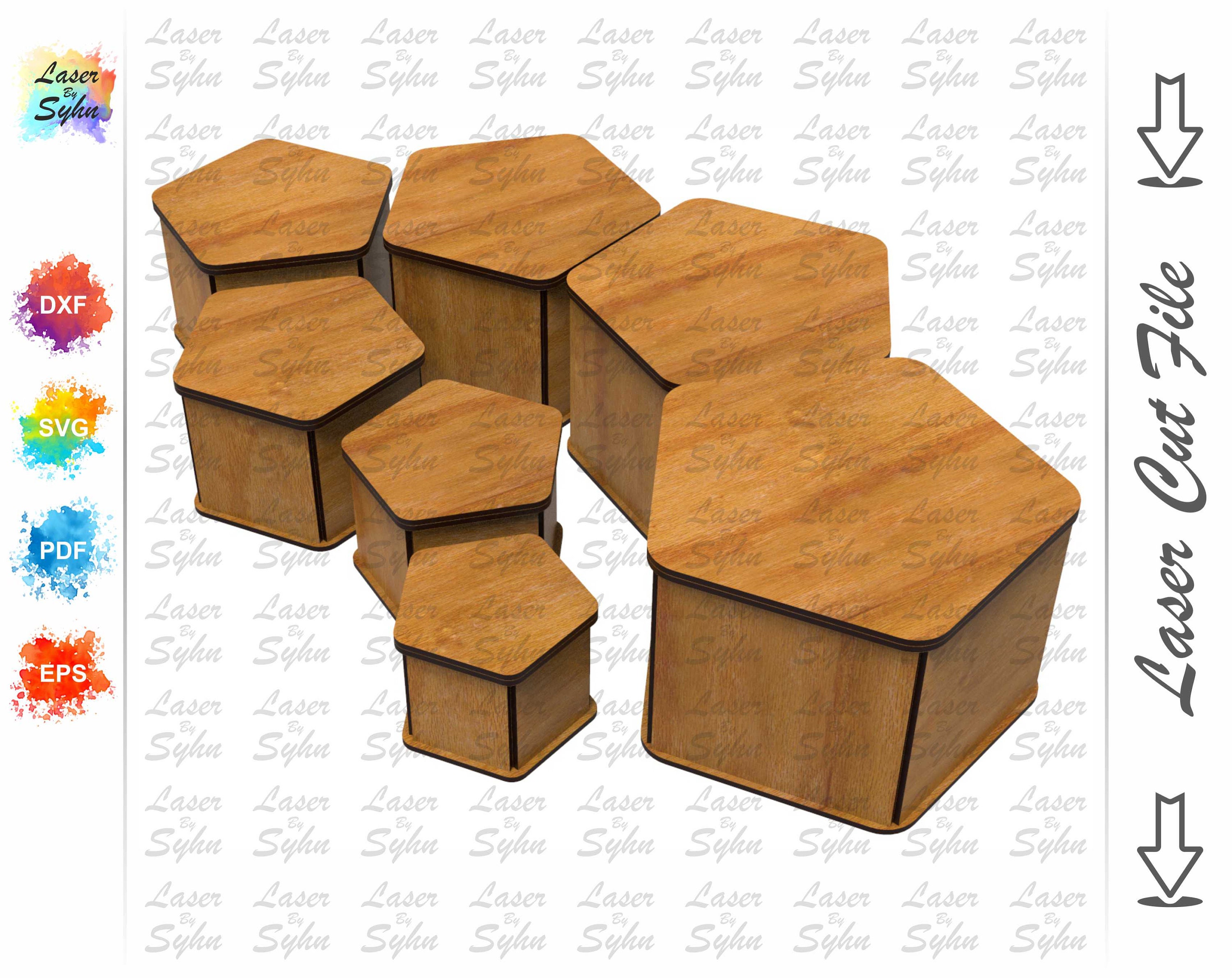 Laser Cut Wooden Box SVG, Laser Cutting File SVG , Birthday Gift Box