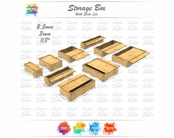 Slide Lid Box Laser Cut File – Presentation Box, 9 Sizes