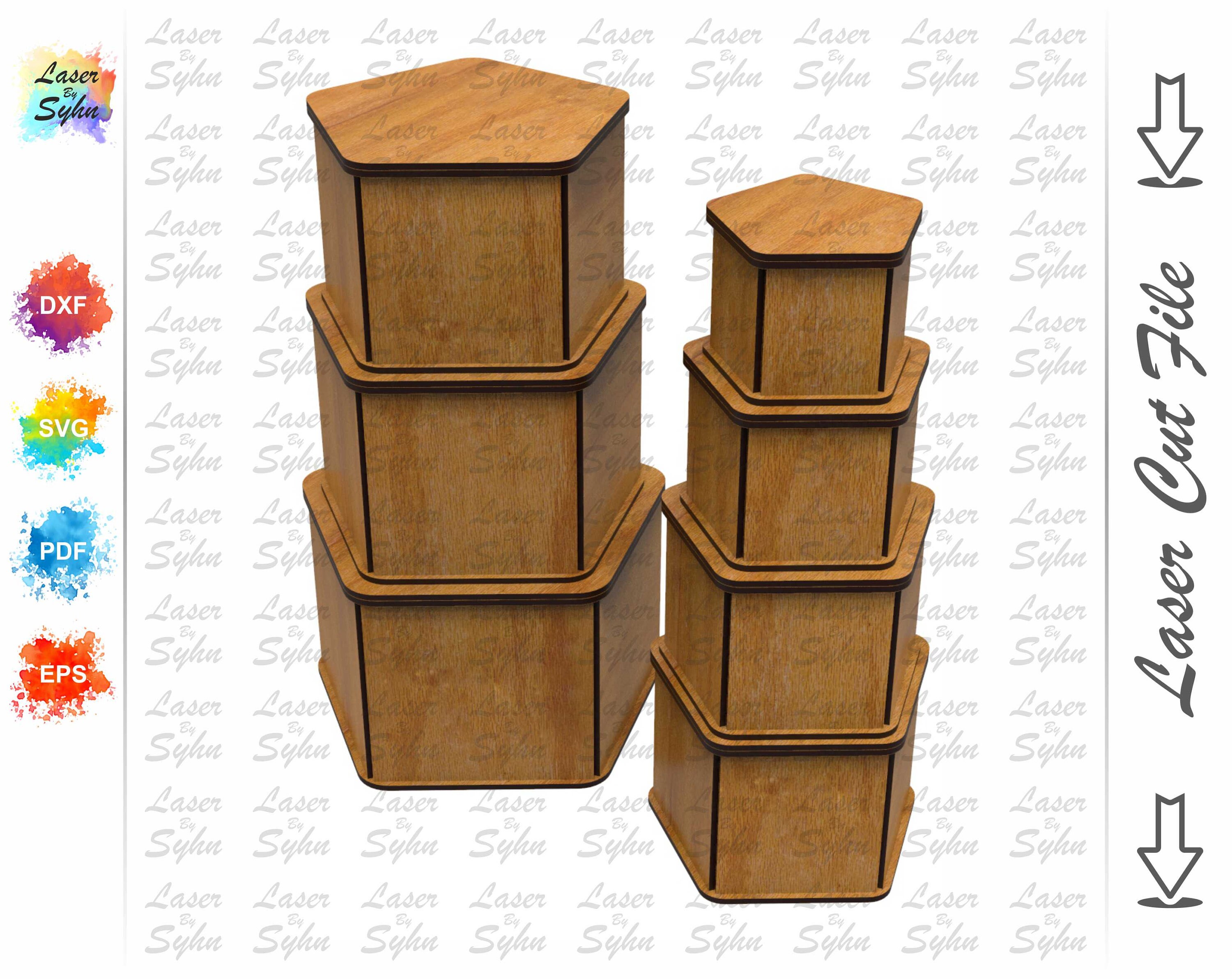 Laser Cut Wooden Box SVG, Laser Cutting File SVG , Birthday Gift Box