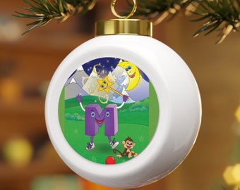 Alpha Buddies Magic "Milo M" Children's Initial Christmas Ball Ornament