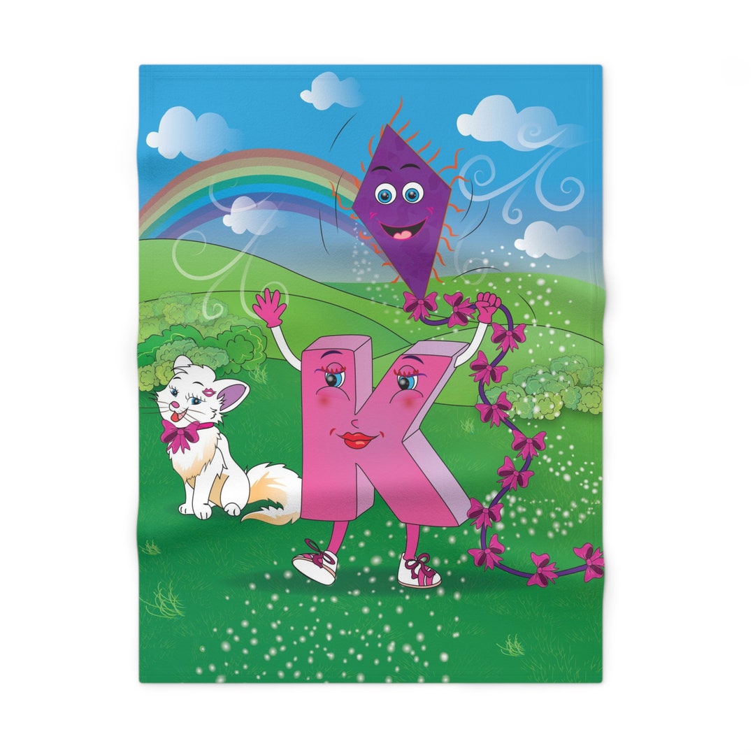 Alpha Buddies Land kala K Soft Fleece Baby Blanket Etsy