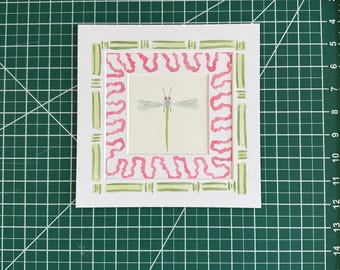 4x4” Mini dragonfly - original watercolor painting