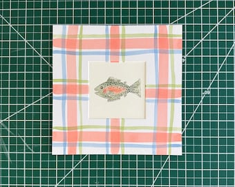 4x4” Mini rainbow trout- original watercolor painting