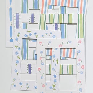 Handpainted mat for 8.5x11” frame, 6x8” opening-multi options