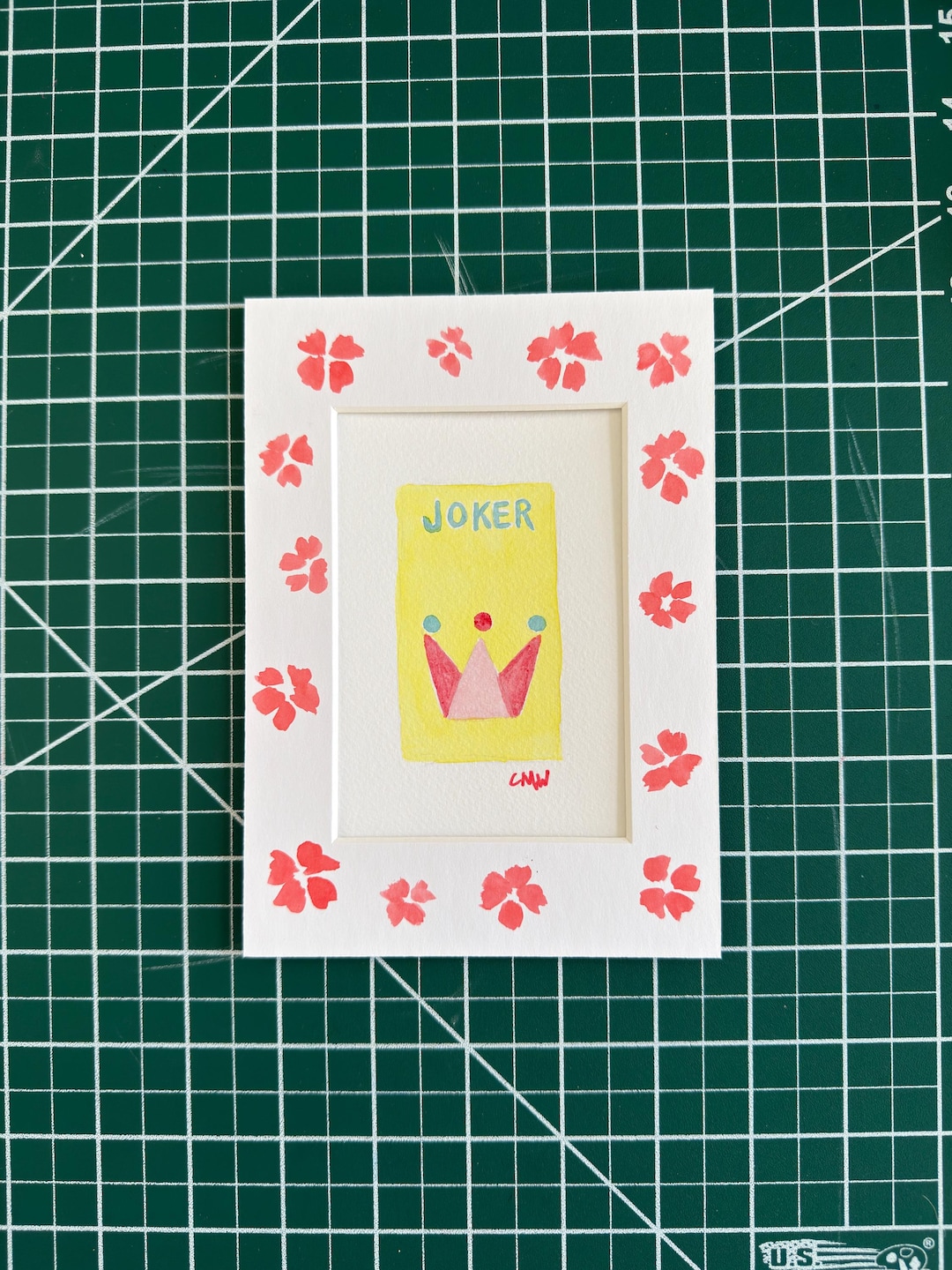 Yellow Joker - 4x6” Watercolor Mahjong Tile Painting - Etsy