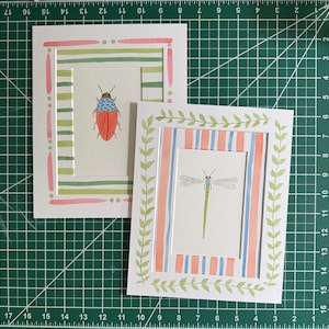 Handpainted mat for 8x10” frame, 6x8” opening- multi options