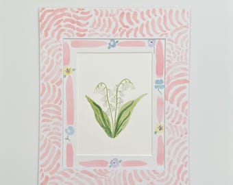 6x8” Lily of the valley- original watercolor