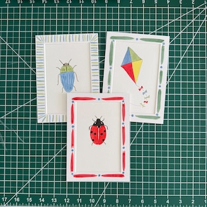 Handpainted mat for 5x7” frame, 4x6” opening- multi options image 1