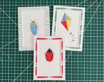 Handpainted mat for 5x7” frame, 4x6” opening- multi options