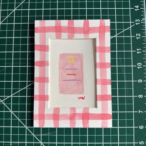 3 Crack - 4x6” watercolor Mahjong tile painting