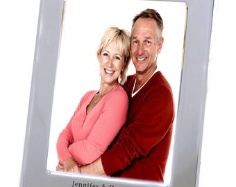 25th Silver Wedding Anniversary Silver Photo Frame  Personalised Gift