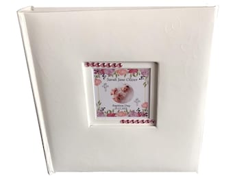 Album photo personnalisé de baptême pour bébé fille, cadeau souvenir