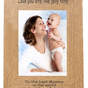 Love You Lots Like Jelly Tots Fotolijst Gepersonaliseerd cadeau 6x4ins Perfect voor verjaardag, Moederdag, Kerstcadeau