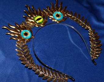 Diadema de laureles dorados de 3 ojos (¡NUEVO!)