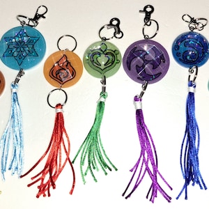 Glow-in-the-dark Genshin Element Keychain