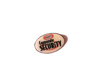 Vintage 1990s-2000s Kraft Corporate Security Lapel Pin Rare Oval Employee Badge