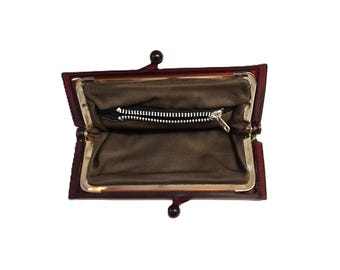 フランスアンティークリメイク　pochette Vintage 1960s Floral Velvet Coin Purse Acrylic Lucite Kiss-lock