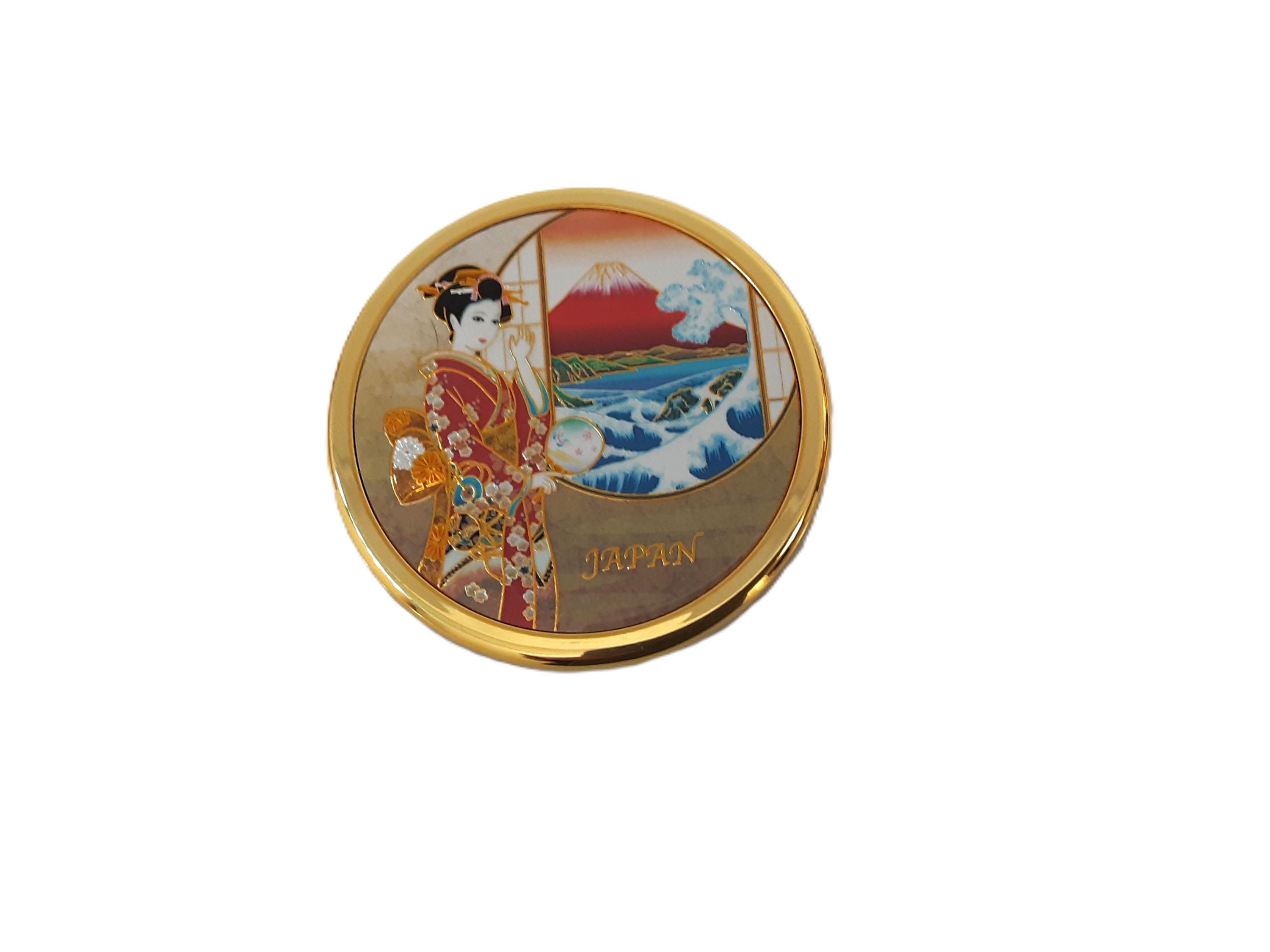 Miroir De Poche Asiatique - Accessoire De Maquillage Occasion, Style Vintage Ou Traditionnel