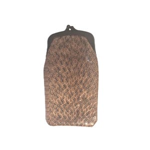 Monedero vintage de piel de pitón italiana y lucita con cierre de beso de los años 60. Mediados de siglo.