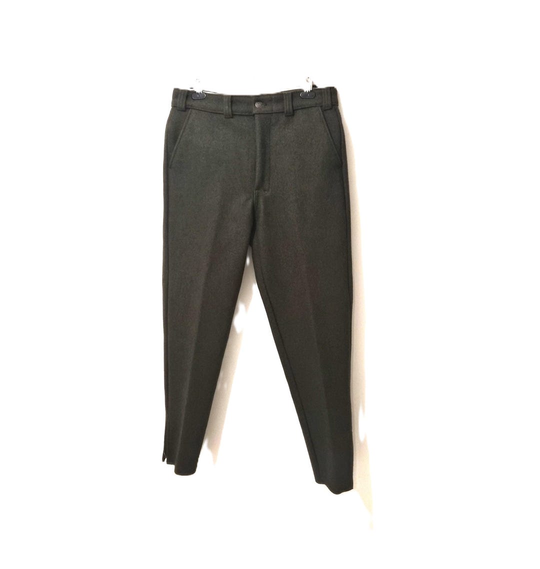 Vintage 1990s Codet Olive Green Heavy Wool Pants W/hem Zips Canada ...