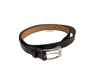 Ralph Lauren Black Reptile Embossed Leather Belt  L Ralph Lauren Black Reptile Embossed Leather Belt L | eBay main image 4