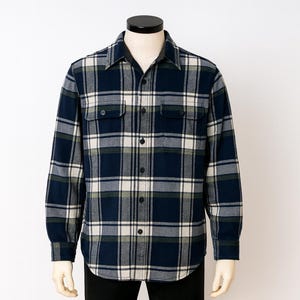 Camisa a cuadros con forro polar VTG L.L.Bean para hombre, talla XL, ropa de trabajo utilitaria