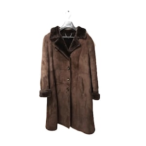 【NAISSANCE】 MOUTON COLLAR MILITARY COAT Made in France Mouton collar TOBIAS macchino coat brown size