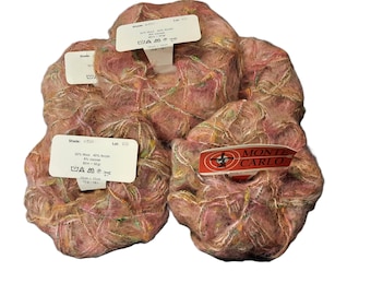Paquete de 5 ovillos de hilo para tejer Monte Carlo vintage de los años 70 y 80, fabricado en Holanda