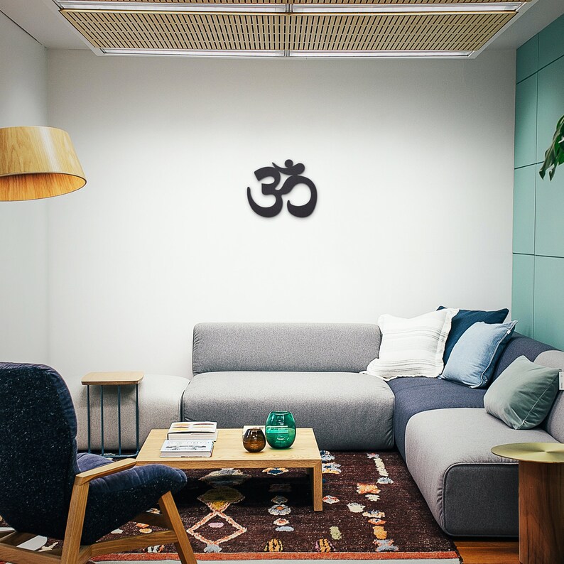 Beautiwall Om Shanti Om Metal Wall Art Decor Etsy