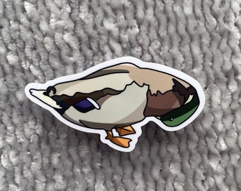Duck Tuck Cute Mallard Glossy Vinyl Sticker