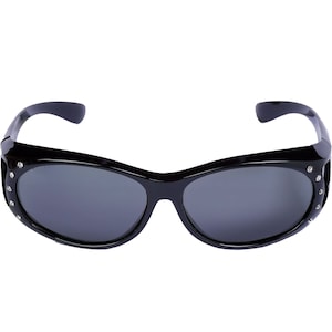 Occhiali da sole polarizzati leggeri da donna che si adattano agli occhiali da vista con strass