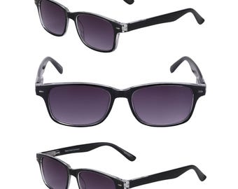 3 Pair of “The Summerville” Trendy Full Frame Reading Sunglasses for Women and Men (no bifocal) Featuring Spring Hinges